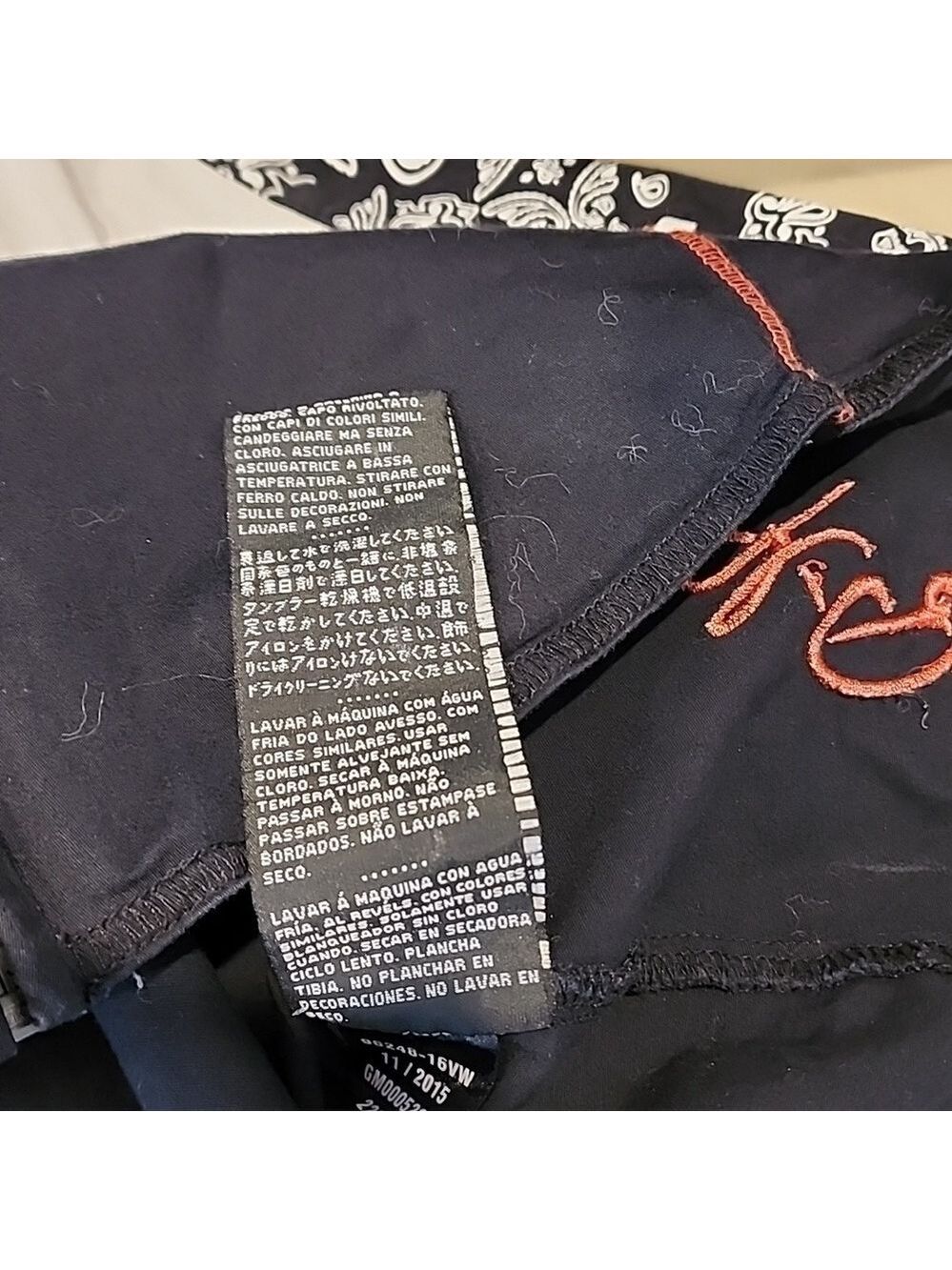 Vintage Y2K Harley Davidson full zip paisley pattern biker shirt 2W - Picture 7 of 8